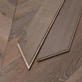 Chevron Engineered Classic  Oak  14mm x 90mm - Smoked Grey