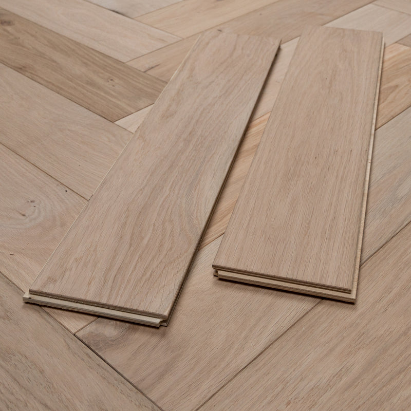 Herringbone Engineered Classic Oak 14mm x 125mm Unfinished