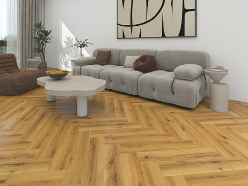 Aged Amber Herringbone